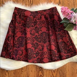 Joe B Red and Black Skirt